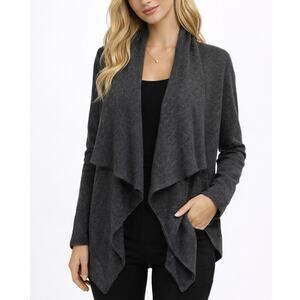 J. Crew Drapey Brushed Fleece Wool Blend Sweater Gray H2957 Size S